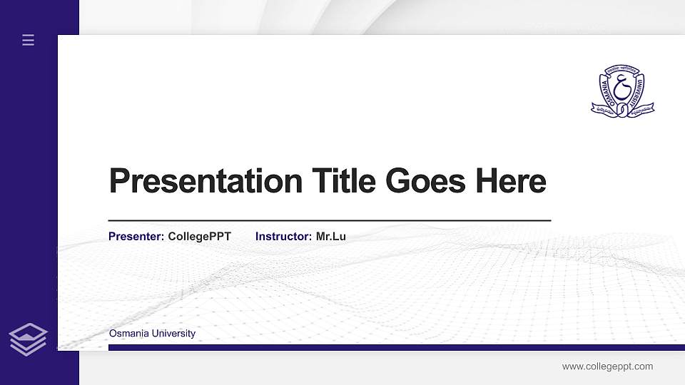 Osmania University Thesis Proposal/Graduation Defense PPT Template16:9 ratio PPT effect preview image