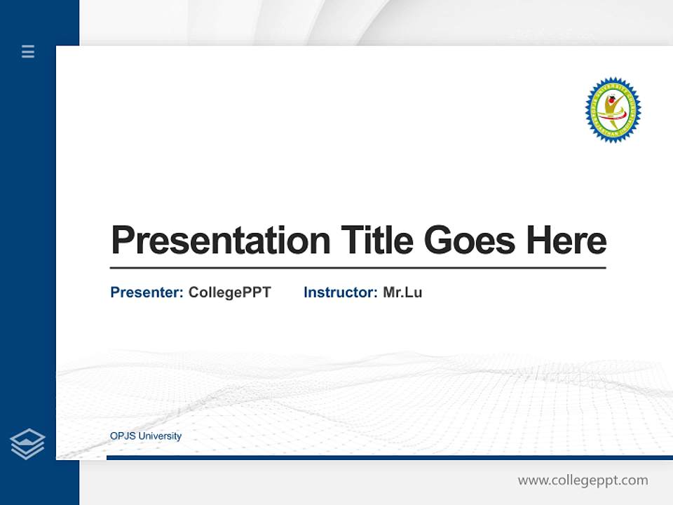 OPJS University Thesis Proposal/Graduation Defense PPT Template4:3 ratio PPT effect preview image5