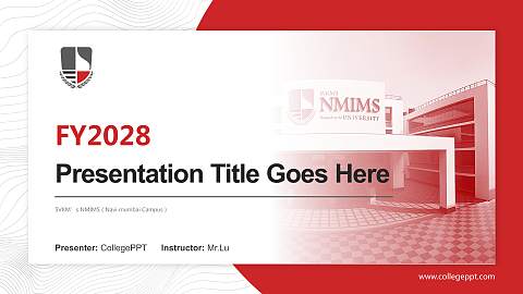 SVKM’s NMIMS（Navi mumbai Campus） Academic Presentation/Research Findings Report PPT Template