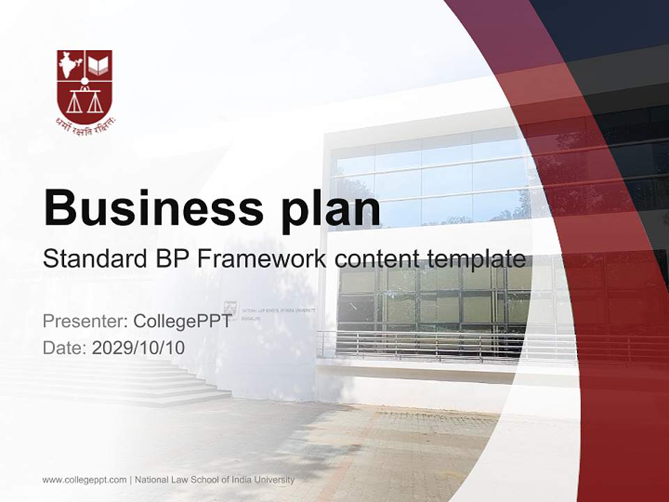 National Law School of India University Competition/Entrepreneurship Contest PPT Template4:3 ratio PPT effect preview image9