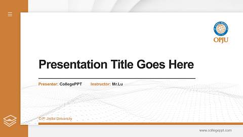 O.P. Jindal University Thesis Proposal/Graduation Defense PPT Template
