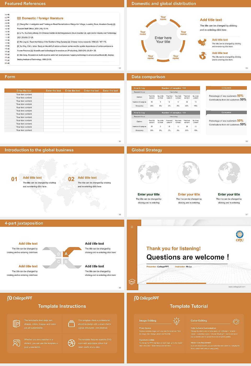 O.P. Jindal University Thesis Proposal/Graduation Defense PPT Template16:9 ratio PPT effect preview image4