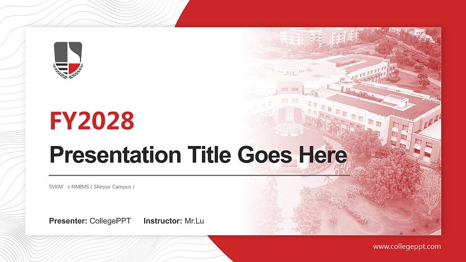 SVKM’s NMIMS（Shirpur Campus） Academic Presentation/Research Findings Report PPT Template16:9 ratio PPT effect preview image