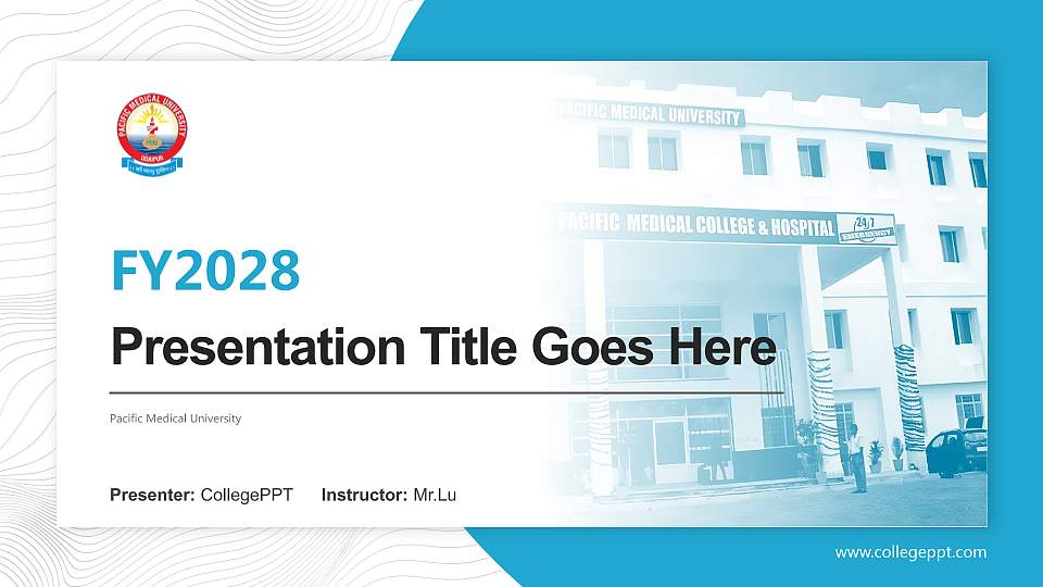 Pacific Medical University Academic Presentation/Research Findings Report PPT Template16:9 ratio PPT effect preview image