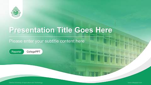Odisha University of Agriculture and Technology Lecture Sharing and Networking Event PPT Template
