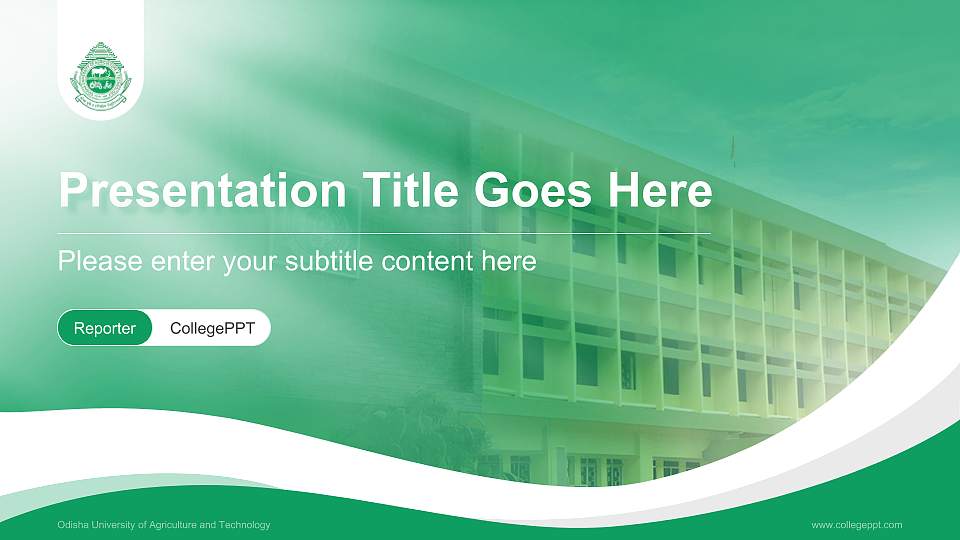 Odisha University of Agriculture and Technology Lecture Sharing and Networking Event PPT Template16:9 ratio PPT effect preview image