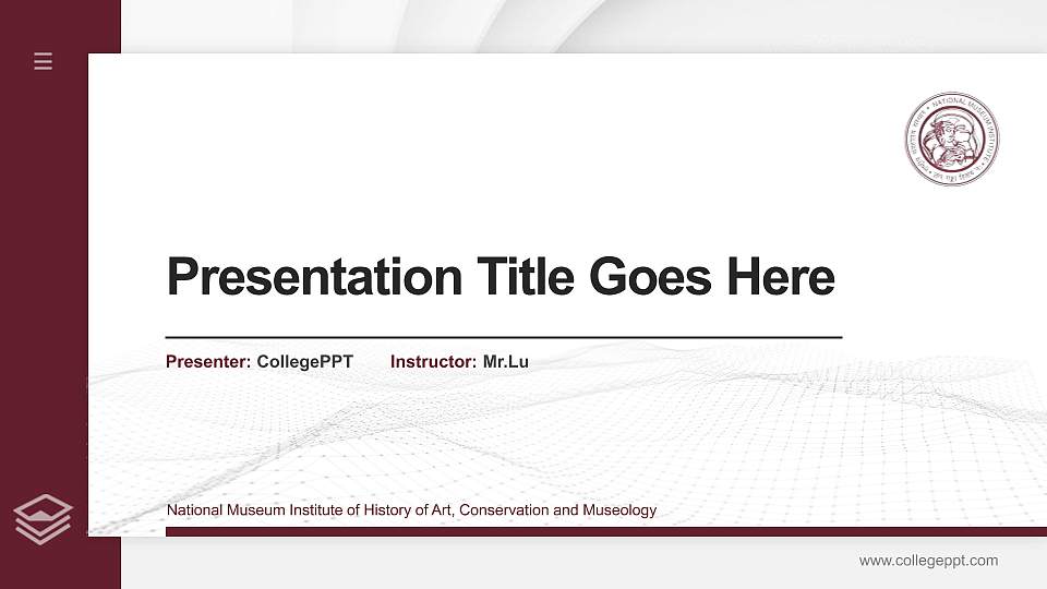 National Museum Institute of History of Art, Conservation and Museology Thesis Proposal/Graduation Defense PPT Template16:9 ratio PPT effect preview image