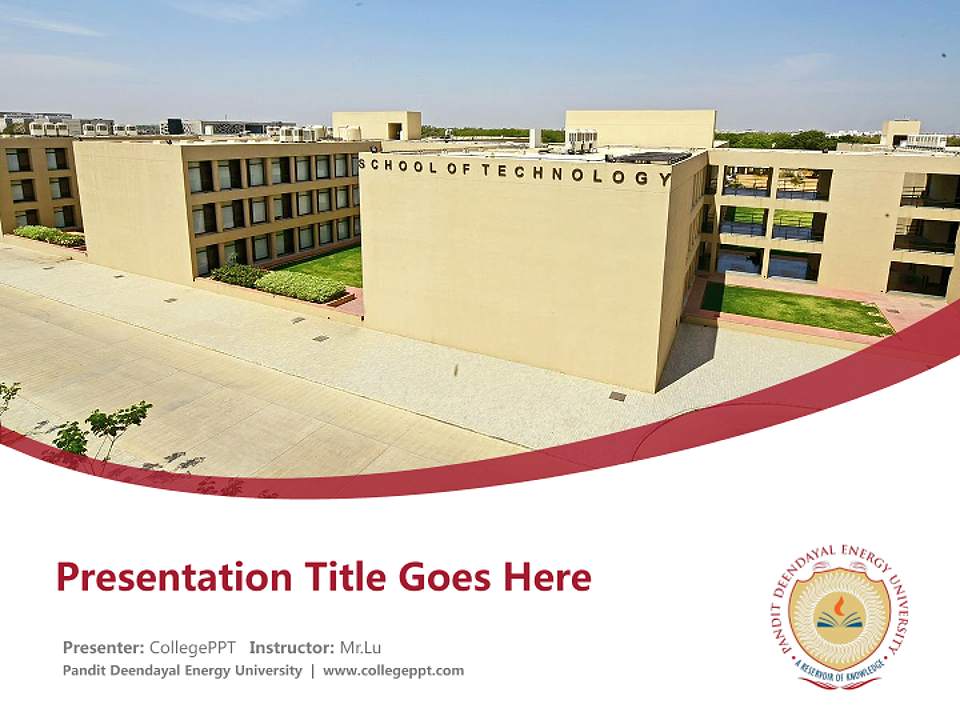 Pandit Deendayal Energy University Course/Courseware Creation PPT Template4:3 ratio PPT effect preview image5