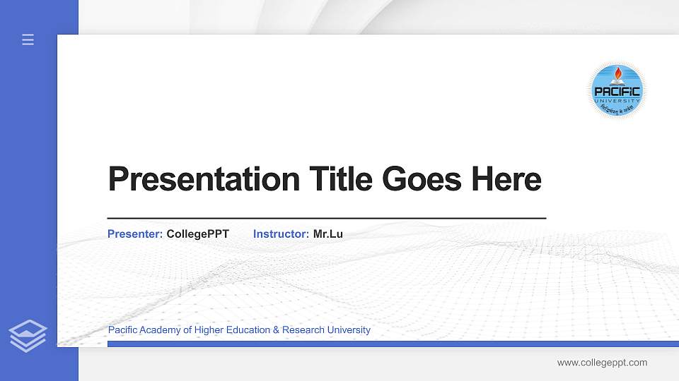 Pacific Academy of Higher Education & Research University Thesis Proposal/Graduation Defense PPT Template16:9 ratio PPT effect preview image