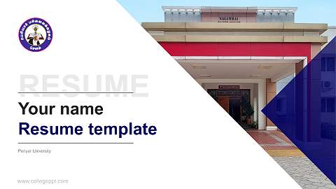 Periyar University Resume PPT Template