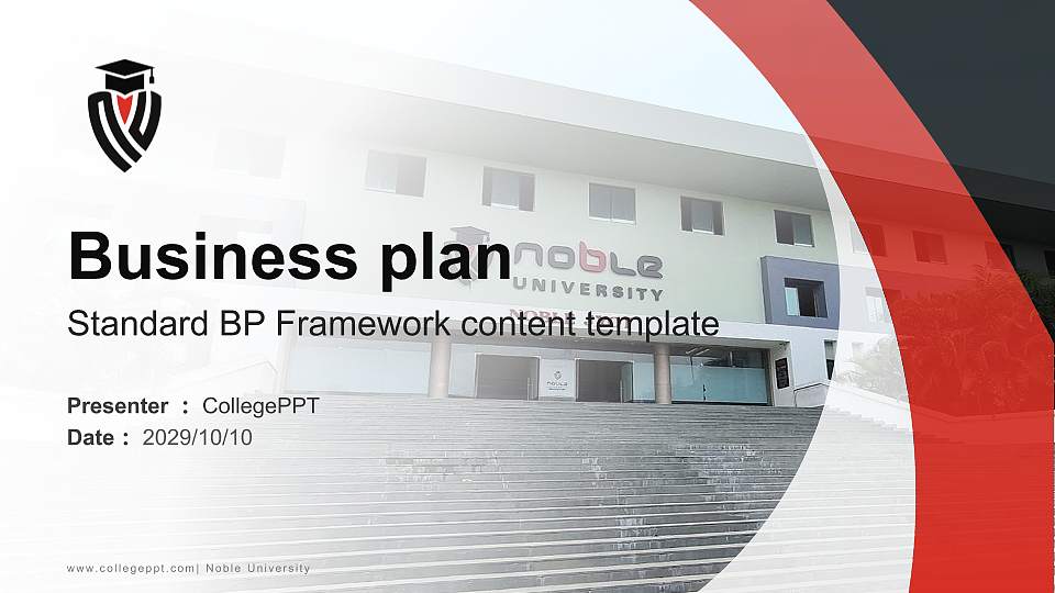 Noble University Competition/Entrepreneurship Contest PPT Template16:9 ratio PPT effect preview image