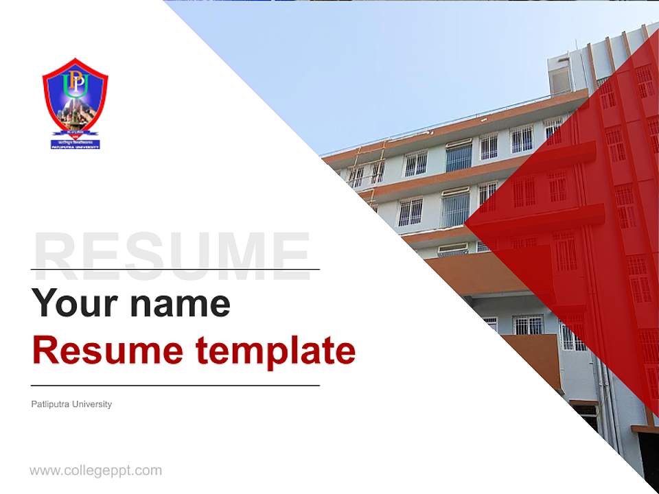 Patliputra University Resume PPT Template4:3 ratio PPT effect preview image5