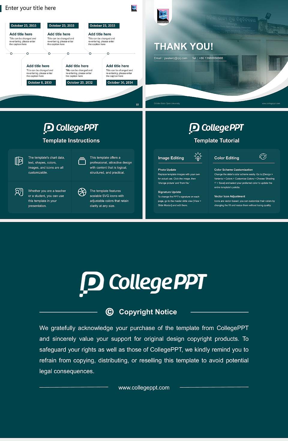 Odisha State Open University Lecture Sharing and Networking Event PPT Template4:3 ratio PPT effect preview image4
