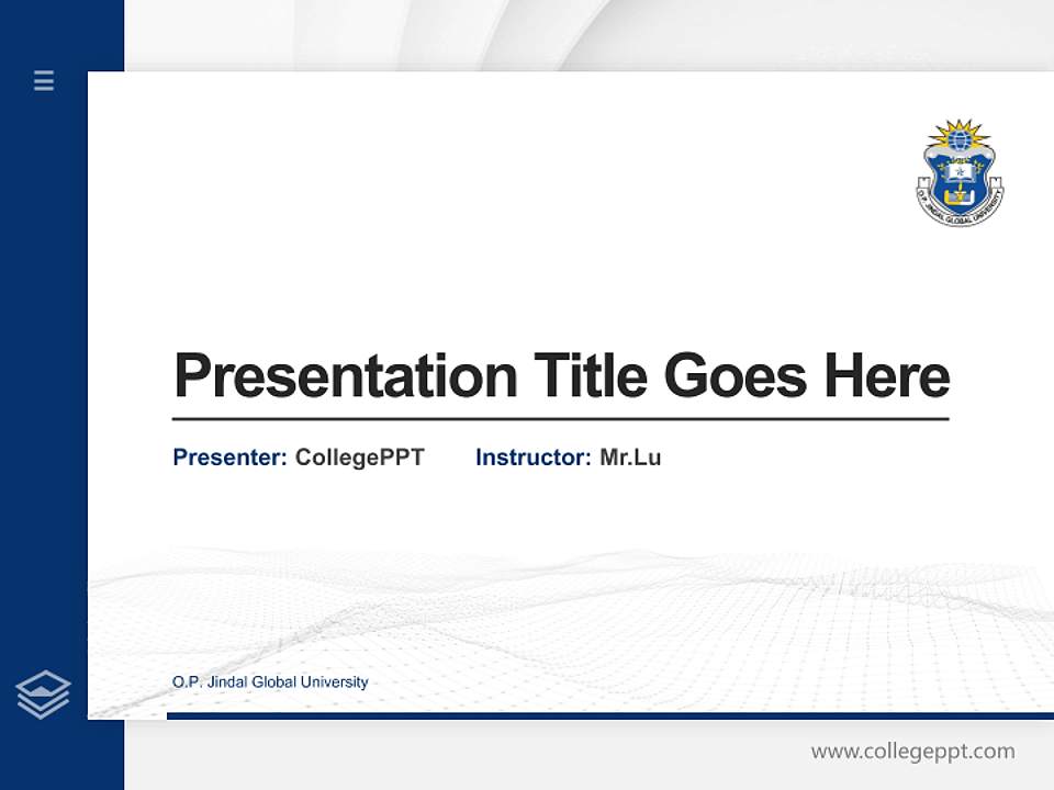 O.P. Jindal Global University Thesis Proposal/Graduation Defense PPT Template4:3 ratio PPT effect preview image5