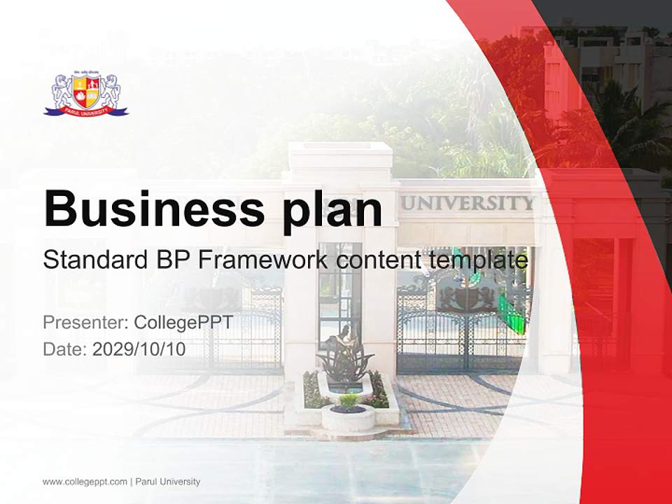 Parul University Competition/Entrepreneurship Contest PPT Template4:3 ratio PPT effect preview image9