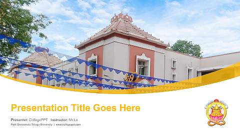 Potti Sreeramulu Telugu University Course/Courseware Creation PPT Template
