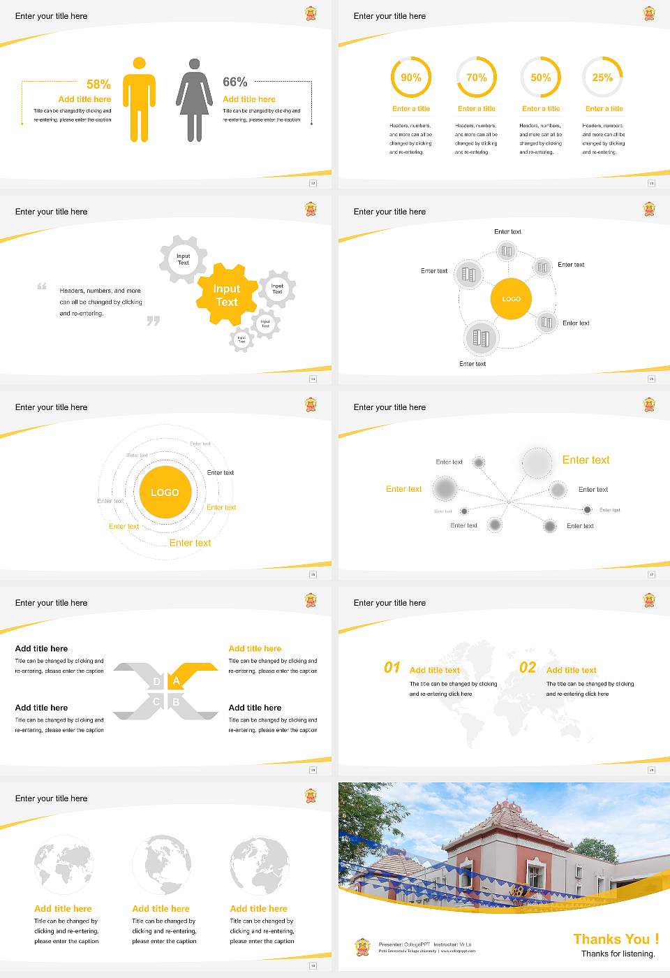 Potti Sreeramulu Telugu University Course/Courseware Creation PPT Template16:9 ratio PPT effect preview image4