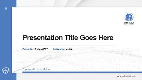 Presidency University, Kolkata Thesis Proposal/Graduation Defense PPT Template