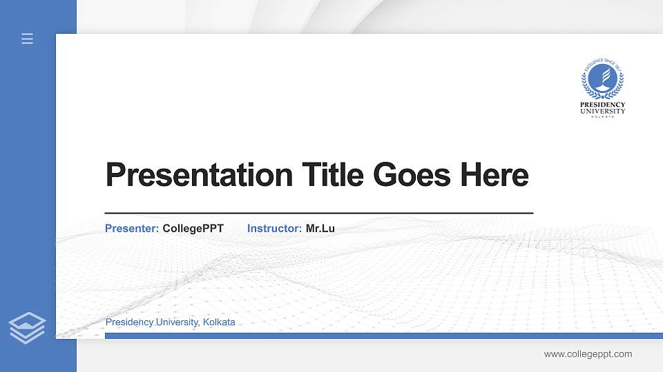 Presidency University, Kolkata Thesis Proposal/Graduation Defense PPT Template16:9 ratio PPT effect preview image