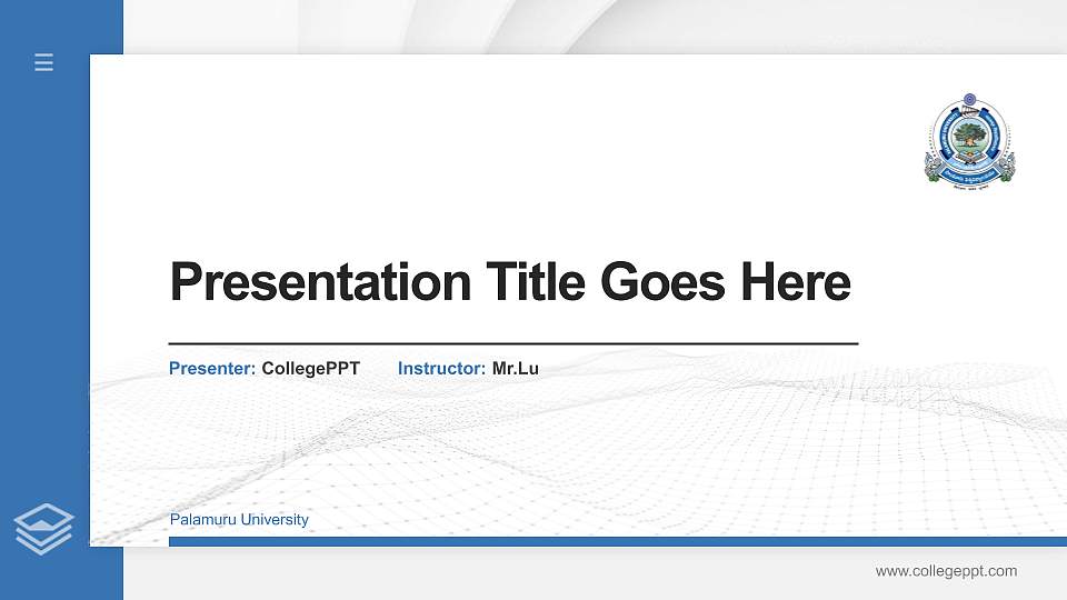 Palamuru University Thesis Proposal/Graduation Defense PPT Template16:9 ratio PPT effect preview image
