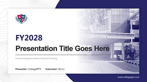 Ponnaiyah Ramajayam Institute of Science & Technology Academic Presentation/Research Findings Report PPT Template