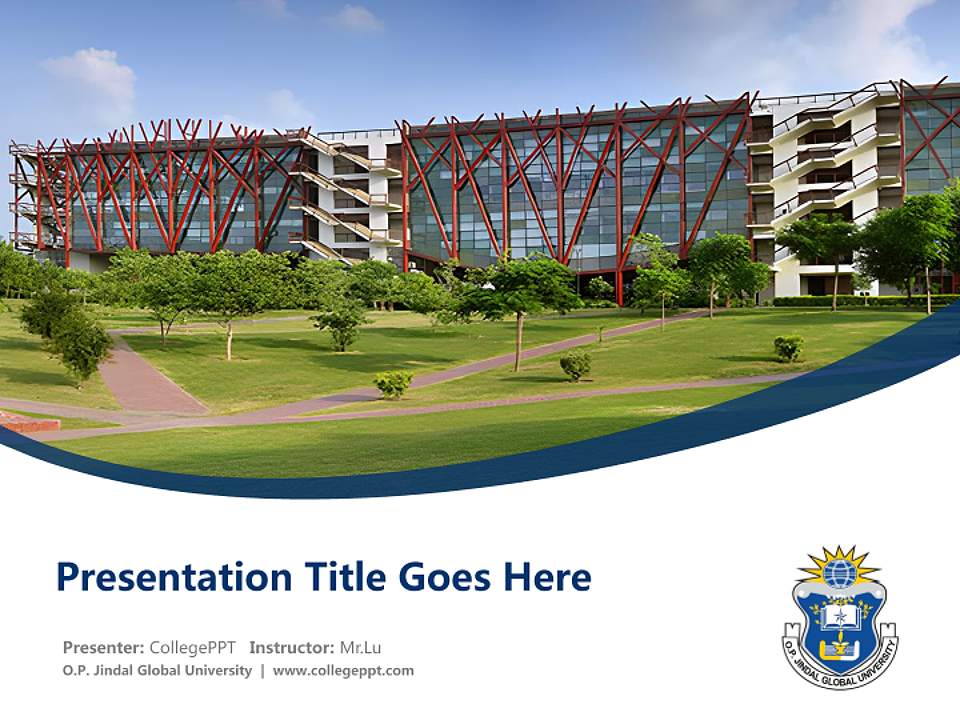 O.P. Jindal Global University Course/Courseware Creation PPT Template4:3 ratio PPT effect preview image5