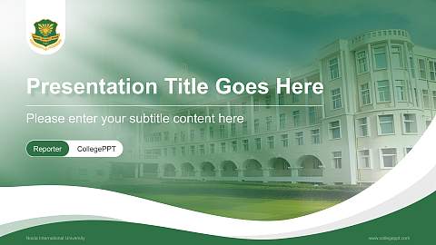 Noida International University Lecture Sharing and Networking Event PPT Template