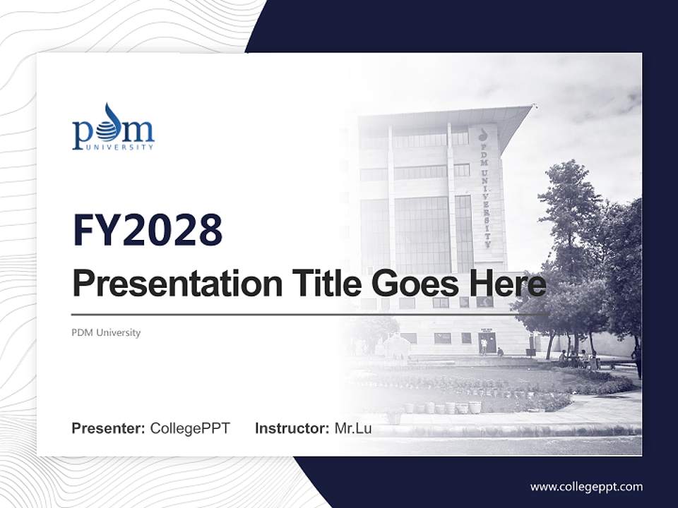 PDM University Academic Presentation/Research Findings Report PPT Template4:3 ratio PPT effect preview image5