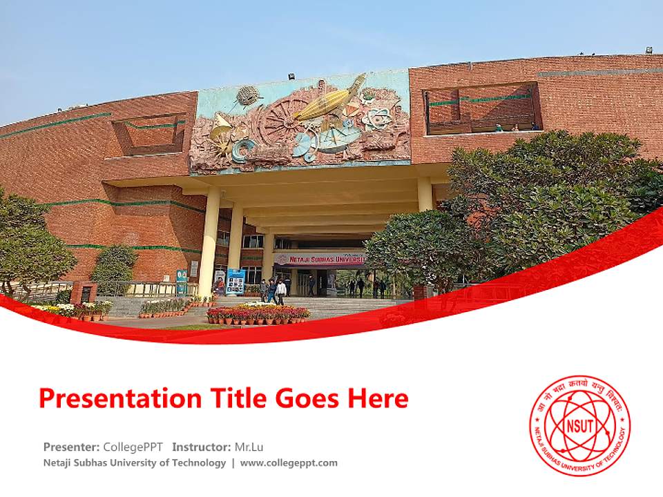 Netaji Subhas University of Technology Course/Courseware Creation PPT Template4:3 ratio PPT effect preview image5