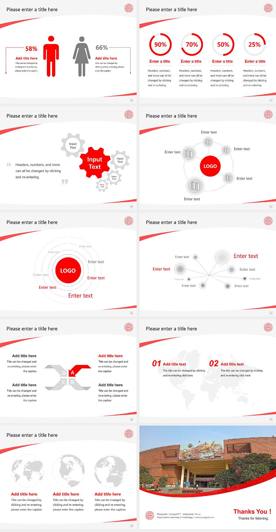 Netaji Subhas University of Technology Course/Courseware Creation PPT Template4:3 ratio PPT effect preview image4