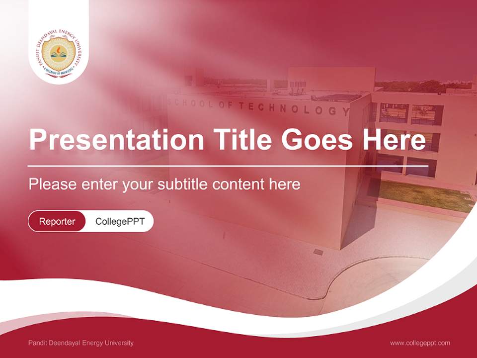 Pandit Deendayal Energy University Lecture Sharing and Networking Event PPT Template4:3 ratio PPT effect preview image4