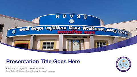 Nanaji Deshmukh Veterinary Science University Course/Courseware Creation PPT Template