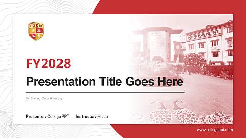 Om Sterling Global University Academic Presentation/Research Findings Report PPT Template