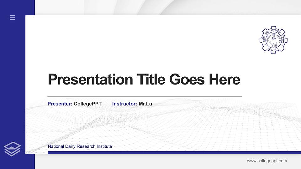 National Dairy Research Institute Thesis Proposal/Graduation Defense PPT Template16:9 ratio PPT effect preview image