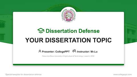 Narendra Deva University of Agriculture & Technology Graduation Thesis Defense PPT Template