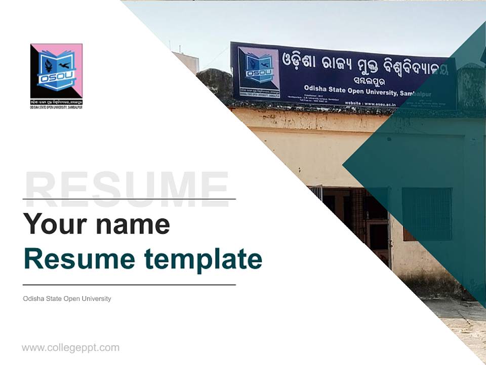 Odisha State Open University Resume PPT Template4:3 ratio PPT effect preview image5