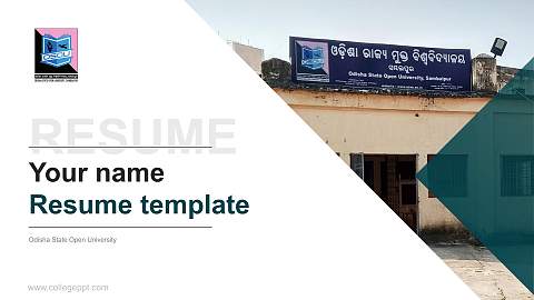 Odisha State Open University Resume PPT Template