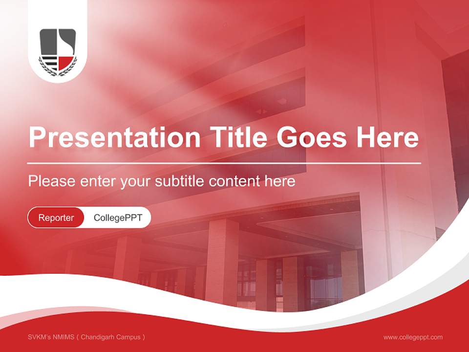 SVKM’s NMIMS（Chandigarh Campus） Lecture Sharing and Networking Event PPT Template4:3 ratio PPT effect preview image4