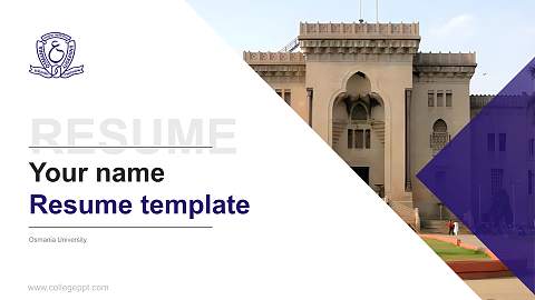 Osmania University Resume PPT Template