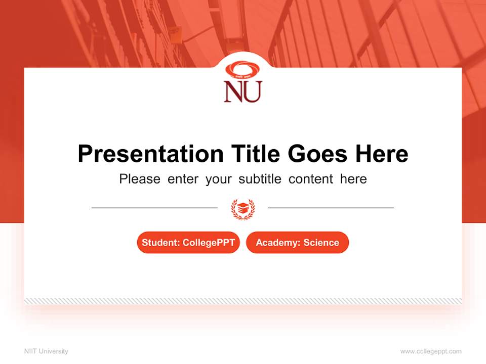 NIIT University National Scholarship Defense PPT Template4:3 ratio PPT effect preview image4