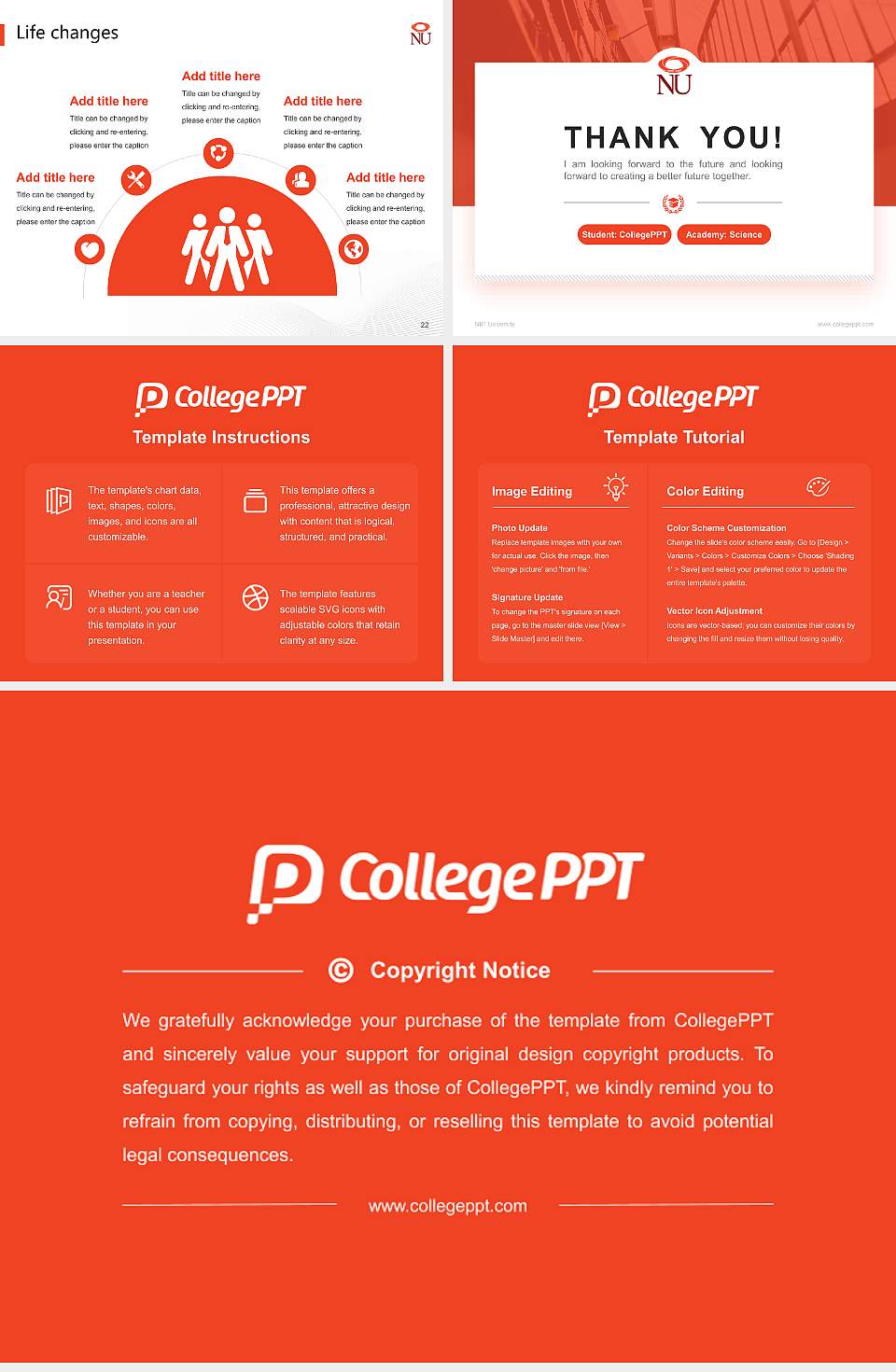 NIIT University National Scholarship Defense PPT Template4:3 ratio PPT effect preview image4