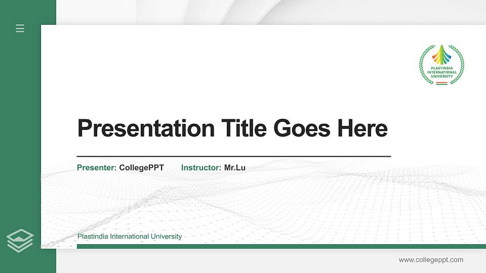 Plastindia International University Thesis Proposal/Graduation Defense PPT Template16:9 ratio PPT effect preview image