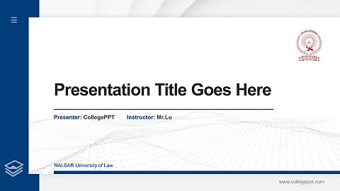 NALSAR University of Law Thesis Proposal/Graduation Defense PPT Template