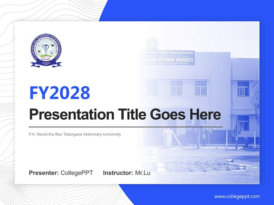 P.V. Narsimha Rao Telangana Veterinary University Academic Presentation/Research Findings Report PPT Template4:3 ratio PPT effect preview image5