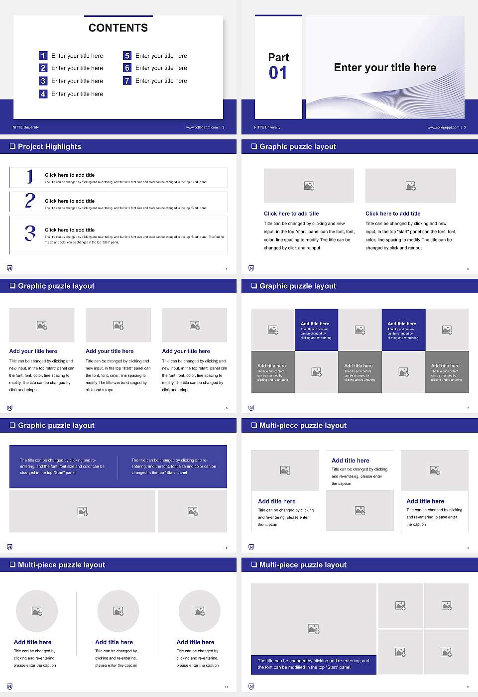 NITTE University General PPT Template16:9 ratio PPT effect preview image2