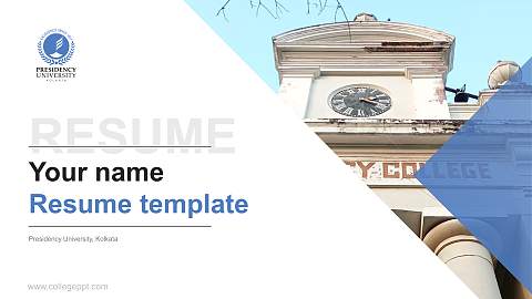 Presidency University, Kolkata Resume PPT Template