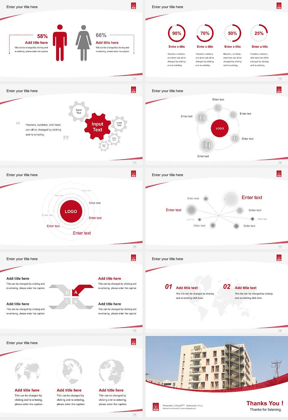 Navrachana University Course/Courseware Creation PPT Template16:9 ratio PPT effect preview image4