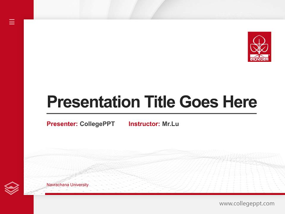 Navrachana University Thesis Proposal/Graduation Defense PPT Template4:3 ratio PPT effect preview image5
