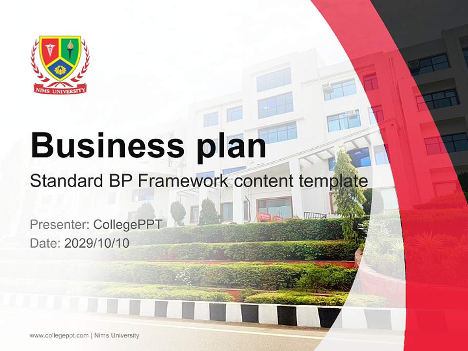 Nims University Competition/Entrepreneurship Contest PPT Template4:3 ratio PPT effect preview image9
