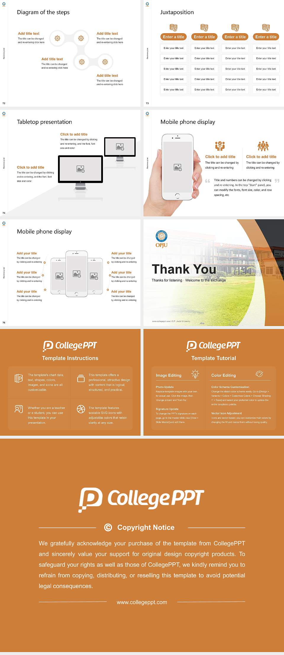 O.P. Jindal University Competition/Entrepreneurship Contest PPT Template4:3 ratio PPT effect preview image9